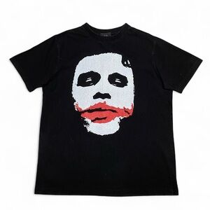 Y2K joker big graphic the  dark knight black T-shirt